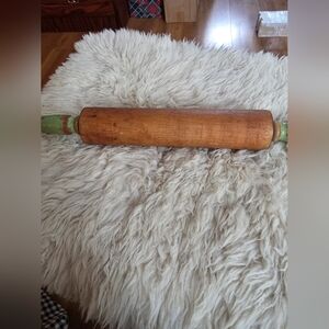 ANTIQUE PRIMITIVE COUNTRY FARM SPALTED MAPLE WOODEN KITCHEN DOUGH ROLLING PIN